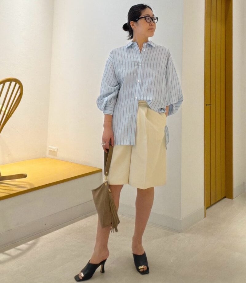 〈着用アイテム〉 シャツ/GALLARDAGALANTE パンツ/GALLARDAGALANTE サンダル/GALLARDAGALANTE