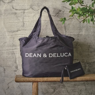 GLOW8月・9月合併号付録「DEAN & DELUCA 大きくてたためるグローサリーバッグ+ストラップ付きポーチ」
