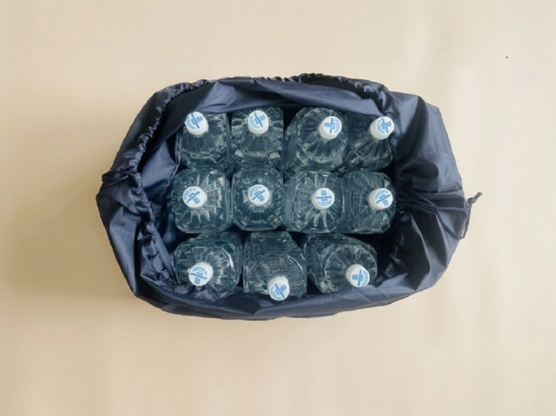 2Lペットボトルを入れてみると、11本収納しても余裕があり、重い荷物でも安定して持つことができました。