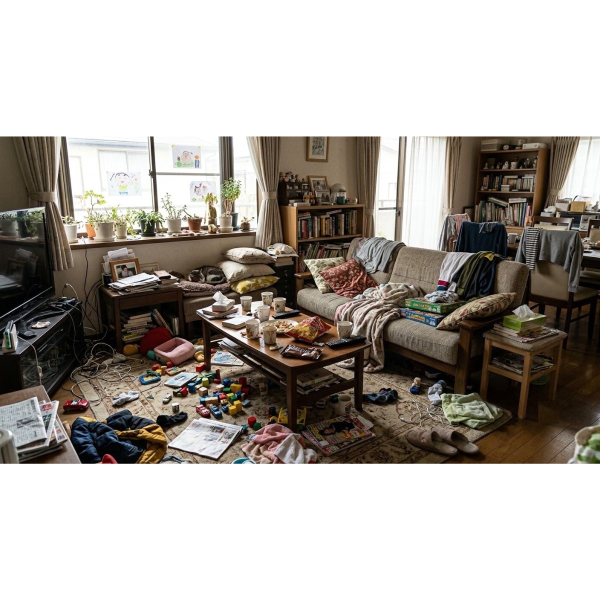 紅たきさんの心理テスト。散らかった部屋の写真を見てどう思う？