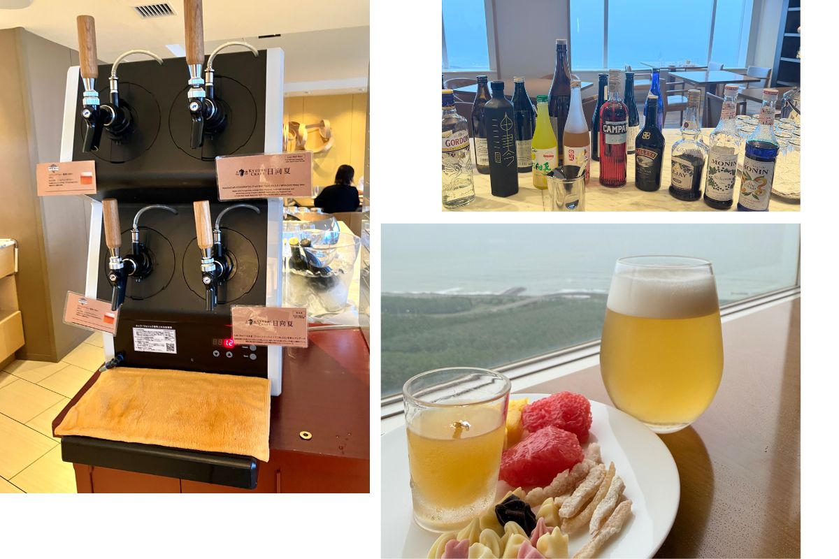 早速「日向夏」のクラフトビールを一杯。さわやかな酸味が広がります。