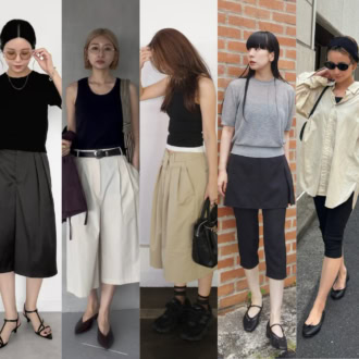流行りの「半端丈パンツ」どう穿く？アラフォーのための脱・子供見え大人コーデ5選｜40代のお手本スナップ