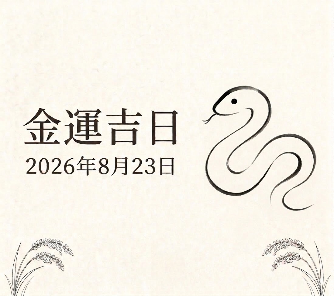 【2026年8月23日の開運日】大安×巳の日×己巳の日！ 金運アップのためにやるべきことは？