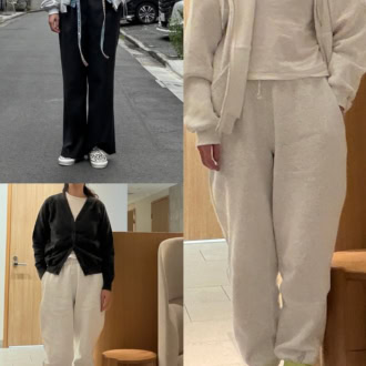 【GU】上下7,000円以下！ プロ絶賛の美シルエットなスウェット。20時間フライトもバツグンに快適♡