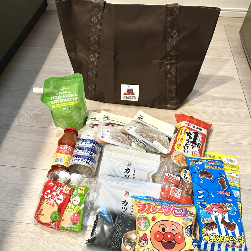 非常食をまとめ買い。これだけ買ってもまだ入る!