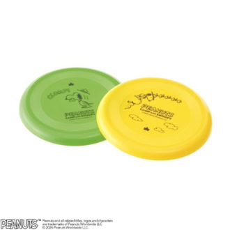 外遊びの選択肢が広がる。SNOOPYフリスビー［縦23×横23×厚さ1.5cm］各1320円（ロゴス）