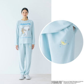 4サイズ展開だから 家族でおそろいも可能。SNOOPY 疲労回復ウエア／一般医療機器1万6900円（リカバリープロラボ）