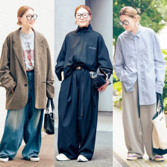 【オートリー＆VANS】ヴィンテージ感が大人の余裕を演出。秋の装いを格上げする名品スニーカー｜40代スナップ