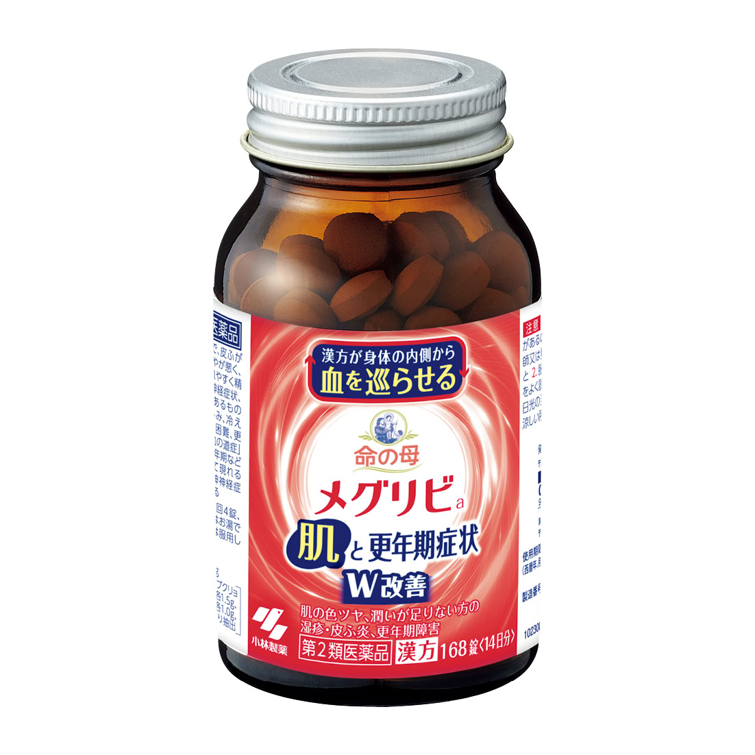 漢方が体の内側から血を巡らせ、更年期症状を改善する。メグリビa【第2類医薬品】 168粒 3850円（小林製薬）