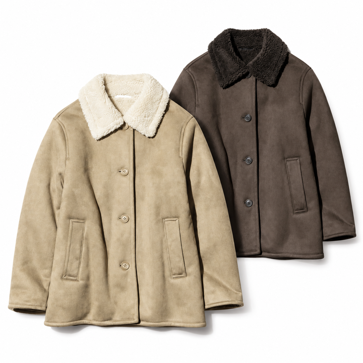 uniqloソフトブラッシュドボアハーフコート