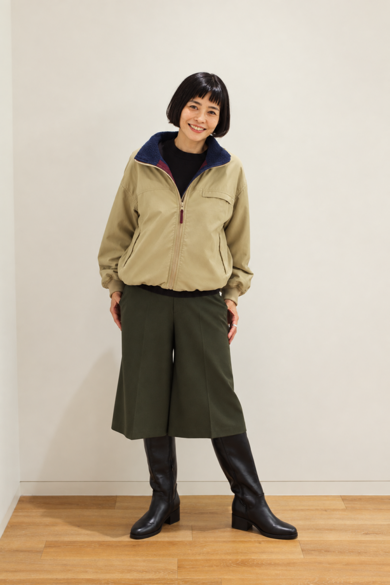 ユニクロのライトアウター高本さん着用