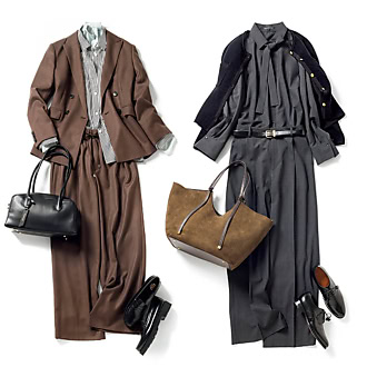 【洗えてシワになりにくい】忙しい40代の朝を助ける！着るだけでハンサムな秋のお仕事服